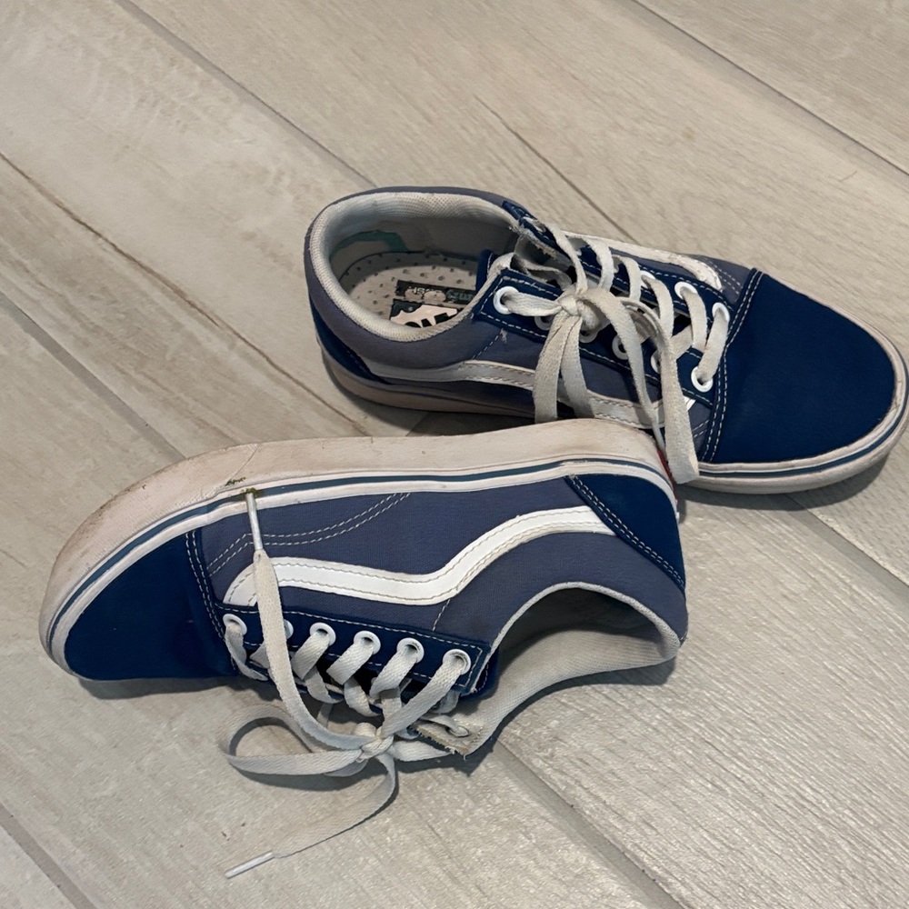 Vans Kids Navy and White Sneakers